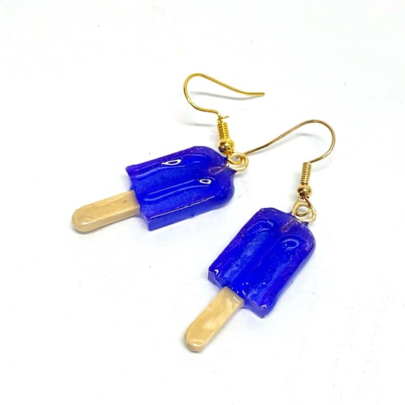 HANDMADE Popsicle Resin Art Dangle Earrings - Picture 6 of 10